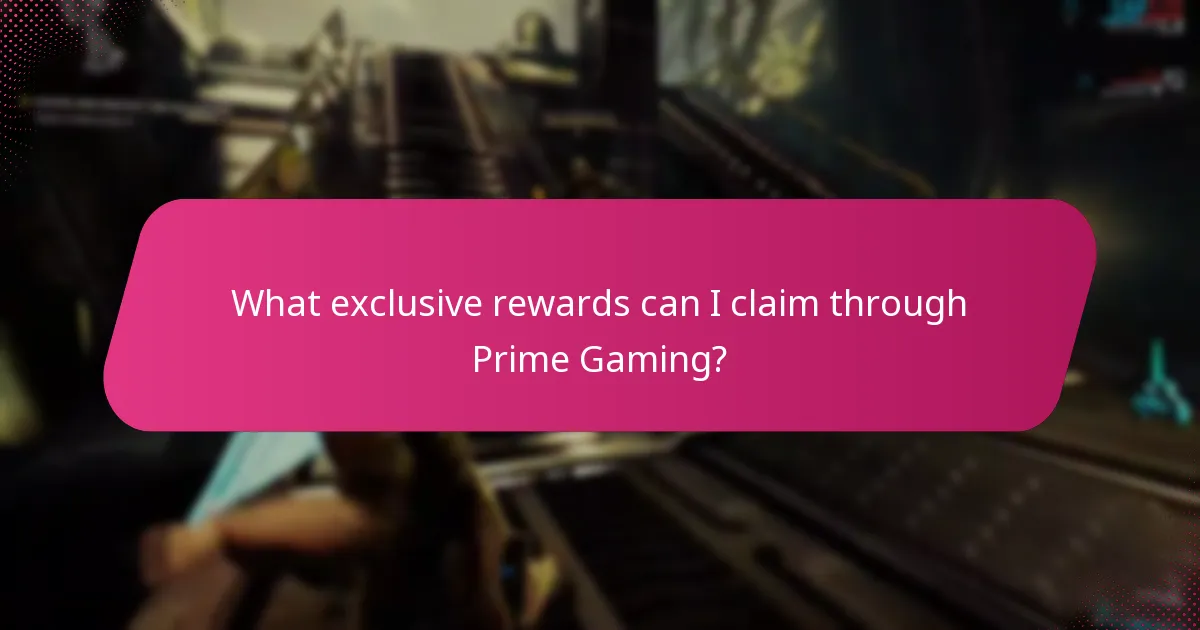 How do I claim rewards and bundles from Prime Gaming?